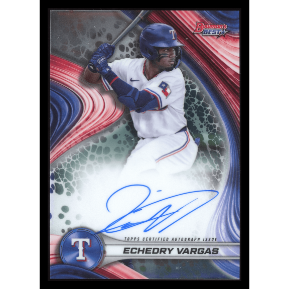 2024 Topps Bowman's Best Echedry Vargas B24-EV Auto Baseball Card Texas Rangers