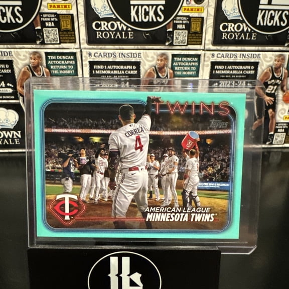 2024 Topps Carlos Correa #692 Aqua Parallel/Variety Base Set