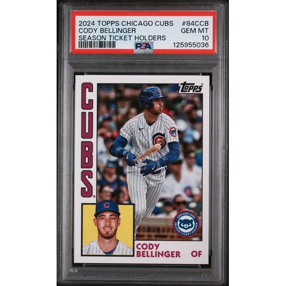 2024 Topps Chicago Cubs Season Ticket Holders Cody Bellinger #84CCB PSA 10