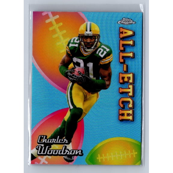 2024 Topps Chrome All-Etch Charles Woodson Green Bay Packers #CAE-CWO Refractor Football Card