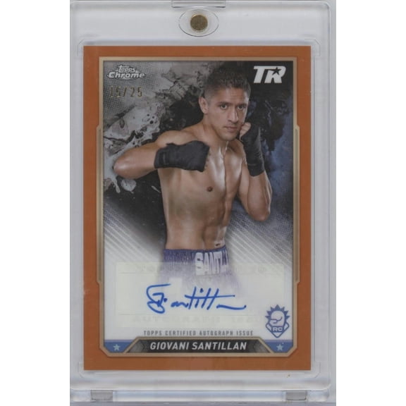 2024 Topps Chrome Boxing Giovani Santillan #CBA-GSN /25 RC Autographed Boxing Trading Card