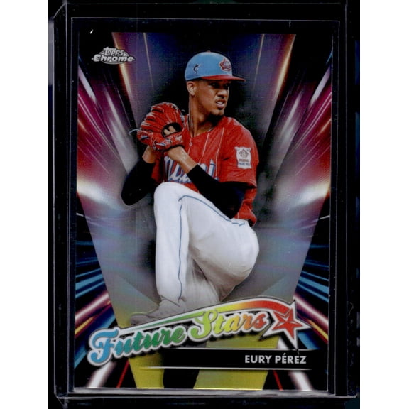 2024 Topps Chrome Eury Prez Miami Marlins Future Stars FS-11 Baseball Card
