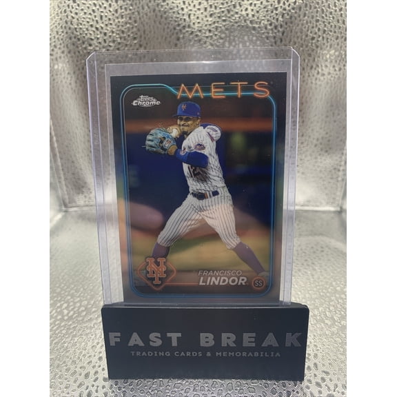 2024 Topps Chrome Francisco Lindor New York Mets #137 Base Set Baseball Card