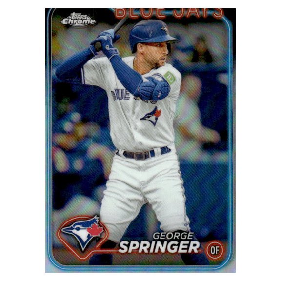2024 Topps Chrome George Springer #134 Refractor Toronto Blue Jays MLB BASEBALL Trading Card