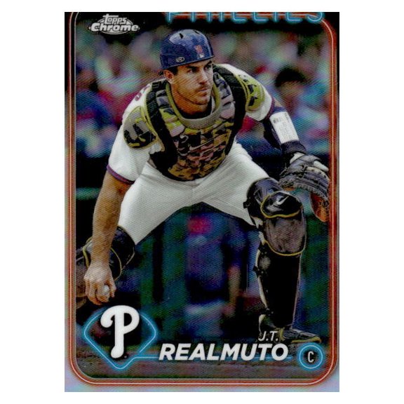 2024 Topps Chrome J.T. Realmuto #261 Refractor Philadelphia Phillies MLB BASEBALL Trading Card