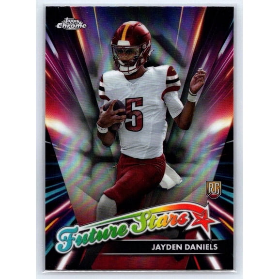 2024 Topps Chrome Future Stars Refractor FS-2 Jayden Daniels Washington Commanders Football Card