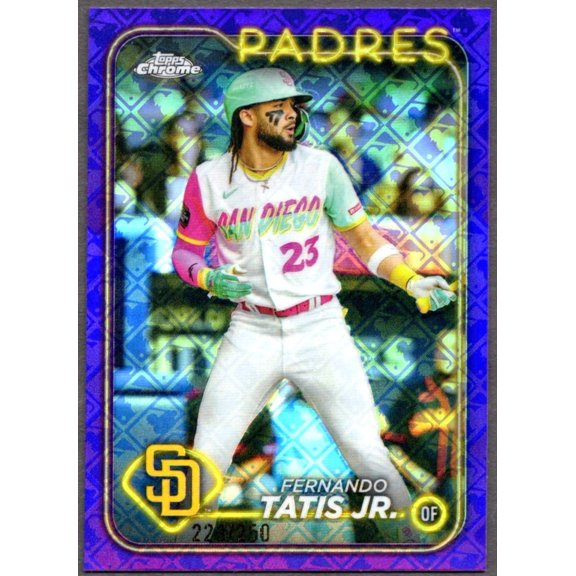 2024 Topps Chrome Logofractor Fernando Tatis Jr. Purple Refractor #263 223/250 Baseball Card