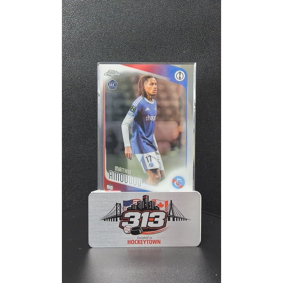 2025-26 Topps Chrome Mathis Amougou RC #177 RC Strasbourg Alsace Soccer Card