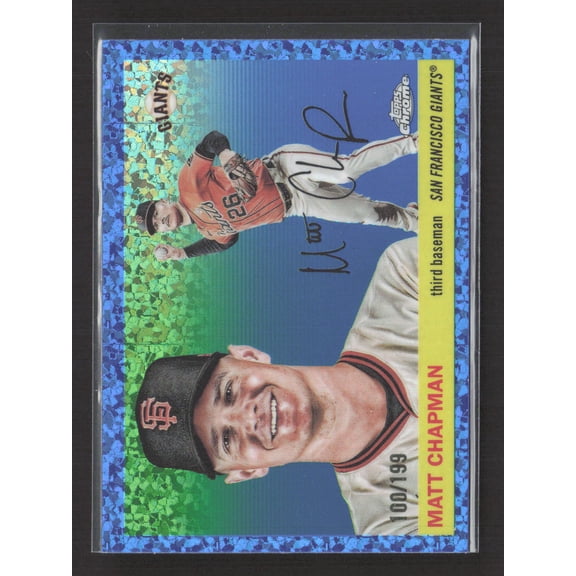 2024 Topps Chrome Matt Chapman #111 Blue Sonic Refractor /199