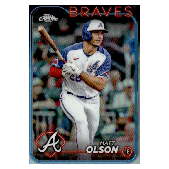 2024 Topps Chrome Matt Olson #23 Refractor Atlanta Braves MLB BASEBALL Trading Card