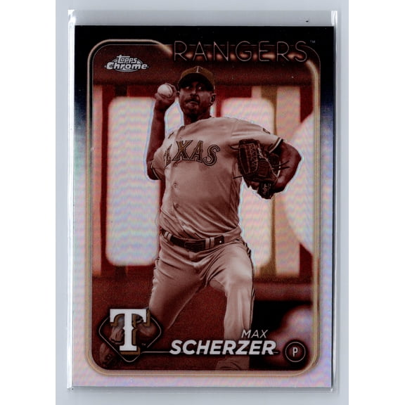 2024 Topps Chrome Max Scherzer #37 Sepia Refractor