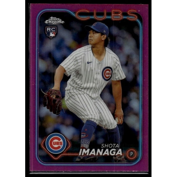 2024 Topps Chrome Pink Refractors RC #121 Shota Imanaga Chicago Cubs Baseball Card Chicago Cubs MLB BASEBALL Trading Card