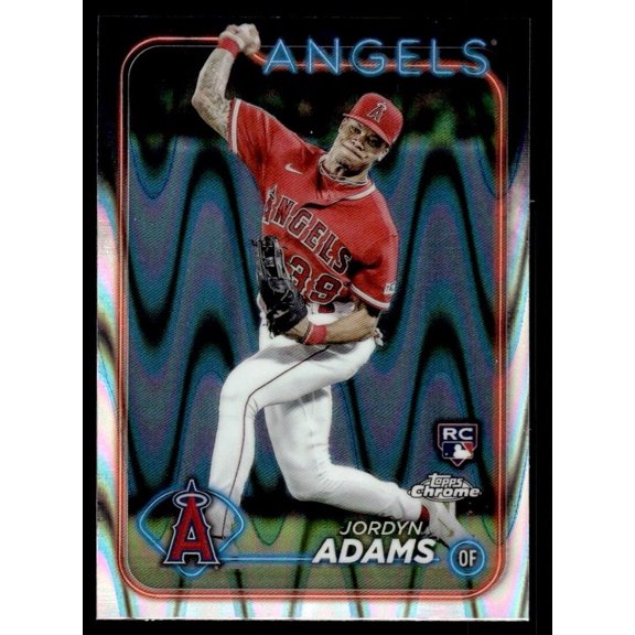 2024 Topps Chrome RayWave Refractor Jordyn Adams RC Los Angeles Angels #145