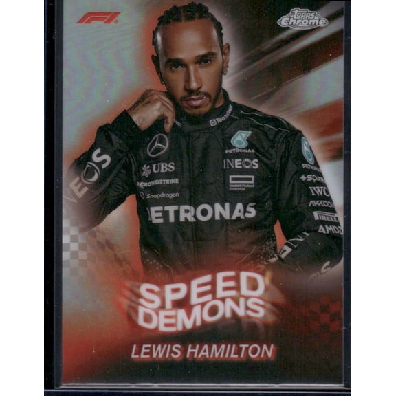 2024 Topps Chrome Speed Demons SD-6 Lewis Hamilton Mercedes-AMG Racing Card
