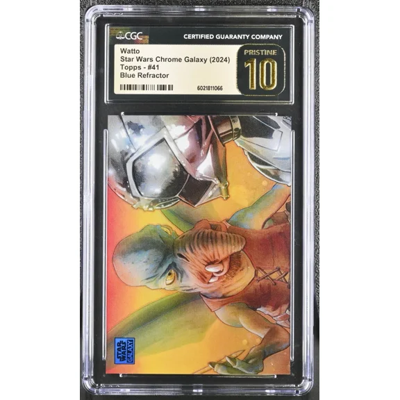 Topps Chrome Star Wars Galaxy Watto Blue Refractor #55/150 CGC Pristine 10