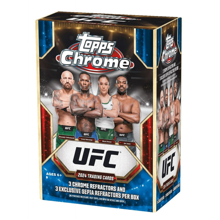 Topps, 2024 Topps Chrome UFC Blaster Box Trading Cards, 6 Packs