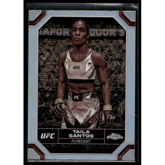 2024 Topps Chrome UFC Taila Santos #184 Blue Refractor SN