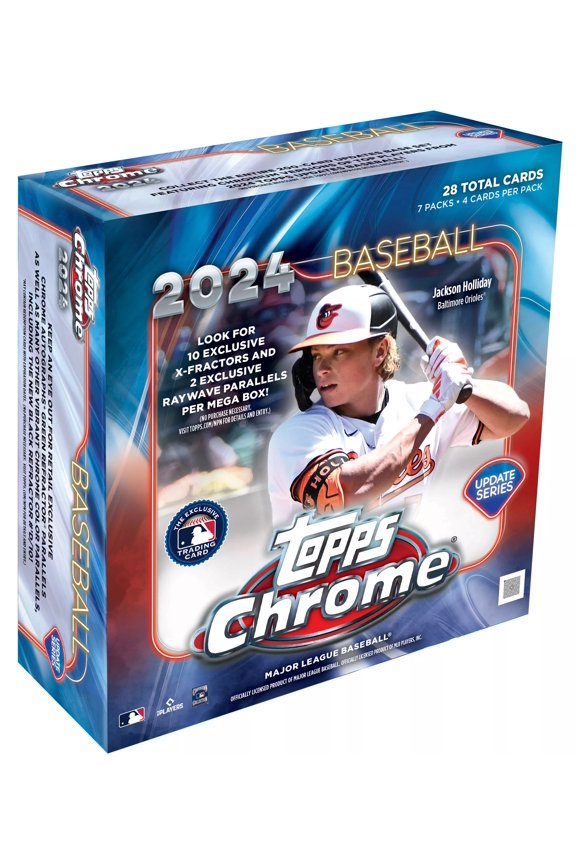 2024 Topps Chrome Updates MLB Baseball Trading Cards Mega Box