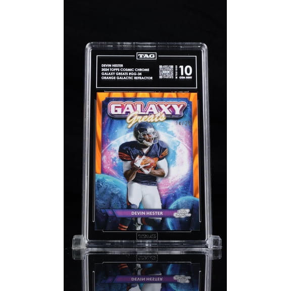 2024 Topps Cosmic Chrome Galaxy Greats Devin Hester #GG-34 Orange Galactic Refractor /25 TAG 10