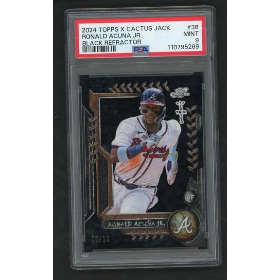 2024 Topps Cosmic Chrome X Cactus Jack Black Refractor Ronald Acuna Jr. #36 PSA 9