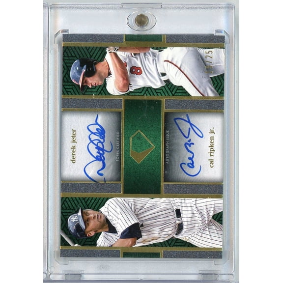 2024 Topps Diamond Icons Derek Jeter Cal Ripken Jr #IDAJRC /25 Iconic Dual Autograph Baseball Card