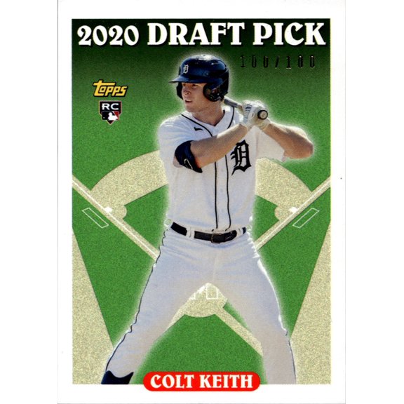 2024 Topps Draft Pick Colt Keith #CK-93DP /100 RC Detroit Tigers MLB Baseball Trading Cards