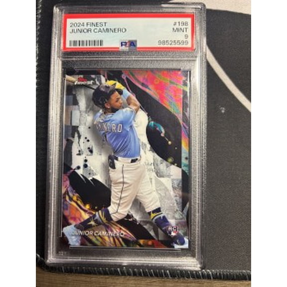 2024 Topps Finest JUNIOR CAMINERO #198 Uncommon PSA 9 Rookie RC