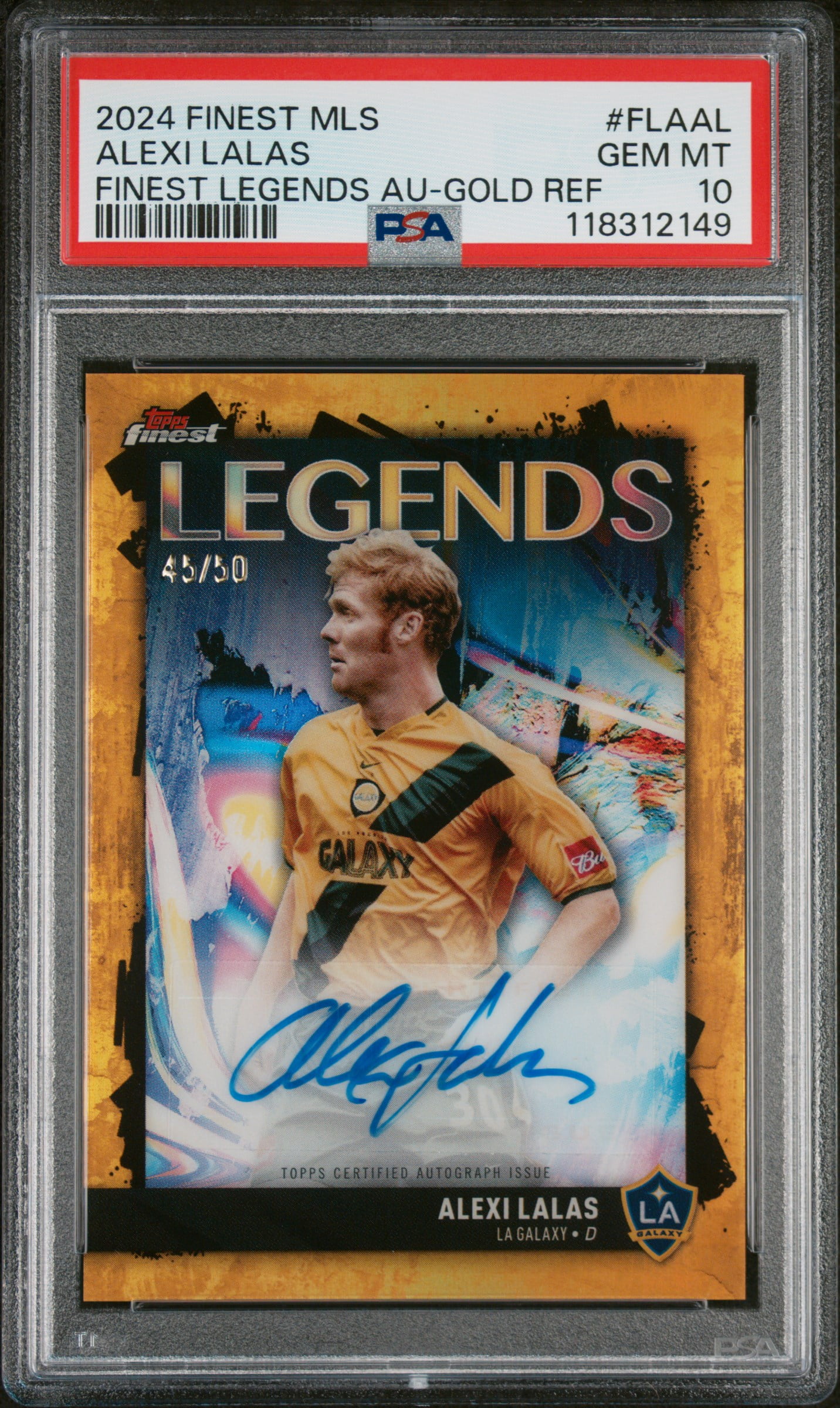 2024 Topps Finest MLS Finest Legends Autographs Gold Refractor