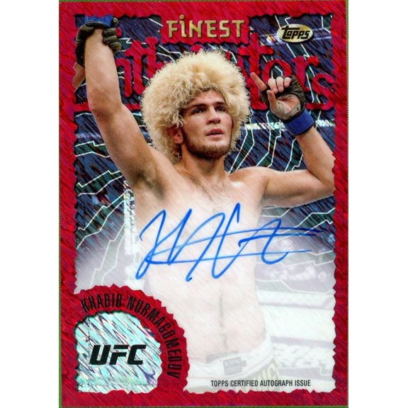 2024 Topps Finest UFC Khabib Nurmagomedov Intimidators Red Shimmer Auto