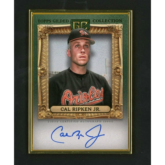 2024 Topps Gilded Collection Gold Framed HOF Cal Ripken Jr #HAFA-CR Auto /25
