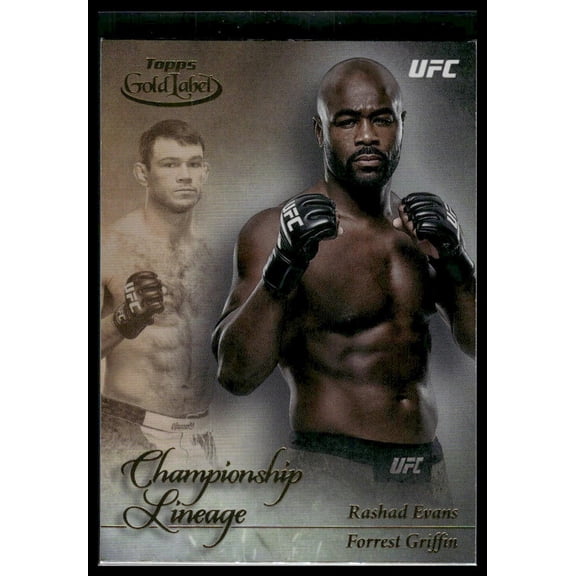 2024 Topps Gold Label UFC Championship Lineage Trading Card Rashad Evans / Forrest Griffin #CL-9
