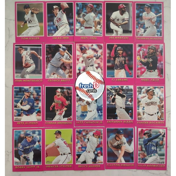 2024 Topps Heritage 1975 Baseball Sensations 20 Card Set George Brett Witt Julio Gunnar