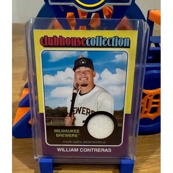 2024 Topps Heritage Clubhouse Collection Relics High Number #CCR-WCO William Contreras Milwaukee Brewers MLB BASEBALL Trading Card