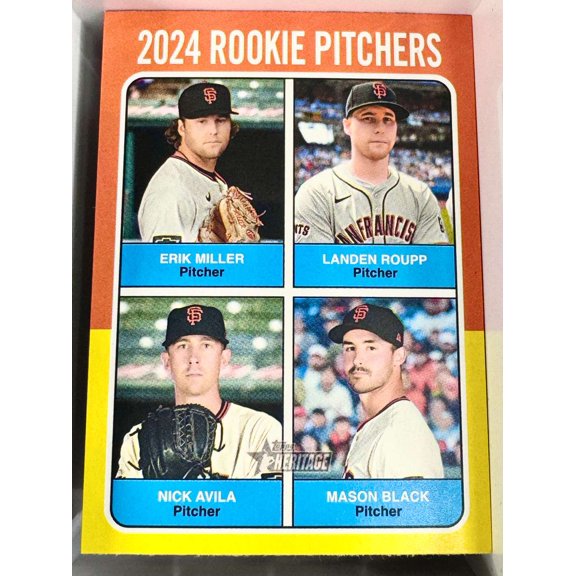 2024 Topps Heritage High Number 2024 Rookie Pitchers San Francisco Giants Baseball Card