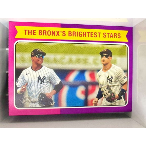 2024 Topps Heritage High Number #438 Insert Aaron Judge Juan Soto Yankees Baseball Card New York Yankees MLB Baseball Trading Card