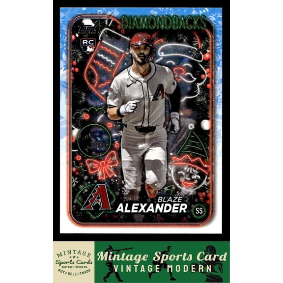 2024 Topps Holiday Blaze Alexander RC H69 Arizona Diamondbacks Baseball Card