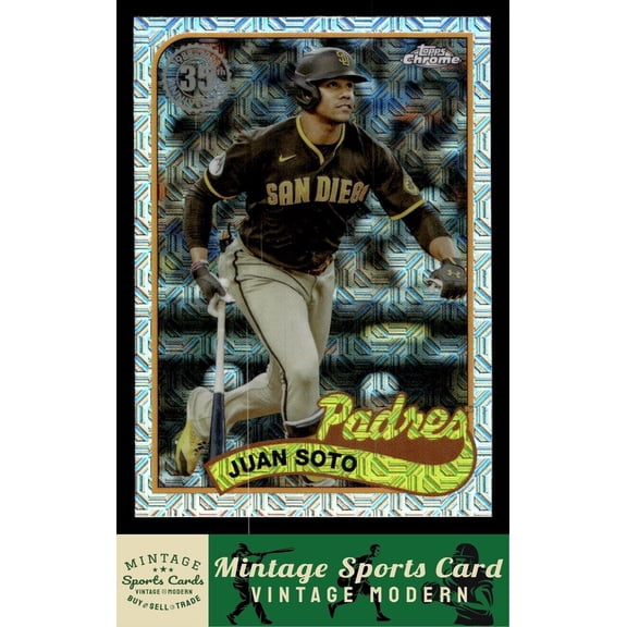 2024 Topps Juan Soto San Diego Padres 1989 Topps Baseball 35th Anniversary Chrome Trading Card #T89C-71
