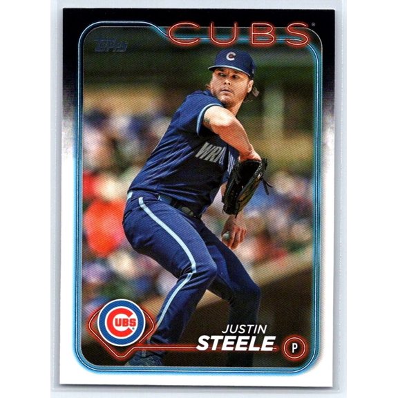 2024 Topps Justin Steele #318 Chicago Cubs Baseball Card Near Mint