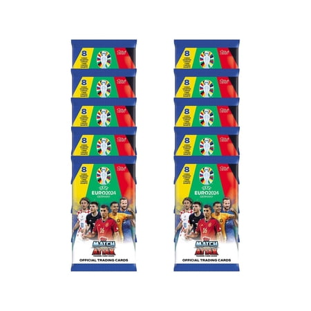 2024 Topps Match Attax UEFA Euro Cards - 10-Pack Set (80 Cards