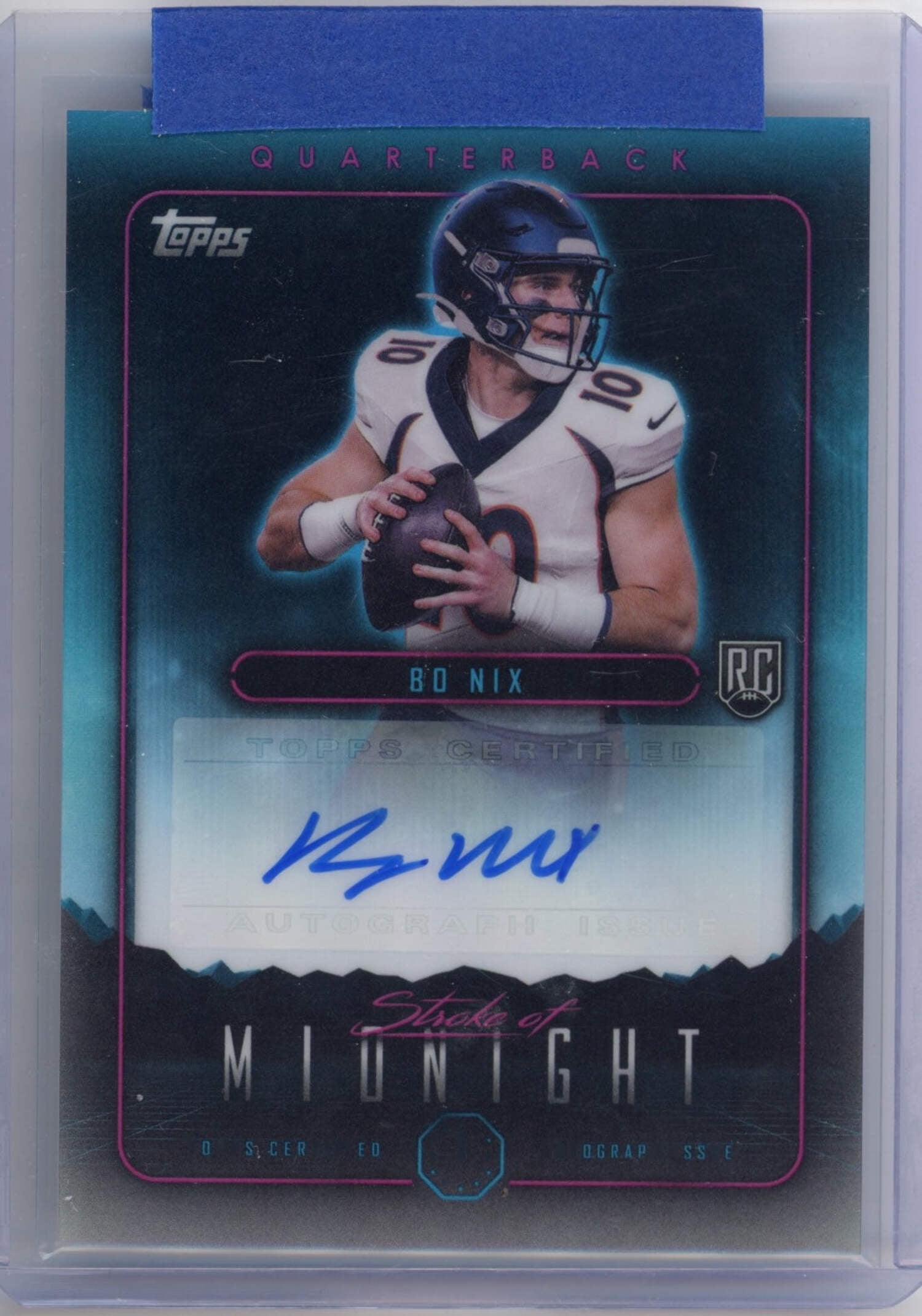 2024 Topps Midnight Bo Nix #SMABN Stroke of Midnight Auto Rookie