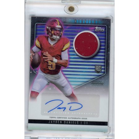 2024 Topps Midnight Jayden Daniels #RJAJD Rookie Jersey Auto Washington Commanders Rookie RC Football Card