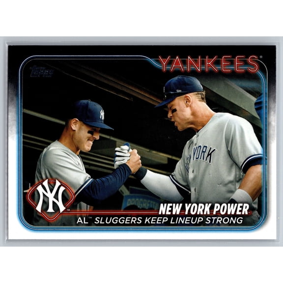 2024 Topps New York Power AL Sluggers Keep Lineup Strong #315 New York Yankees Baseball Card