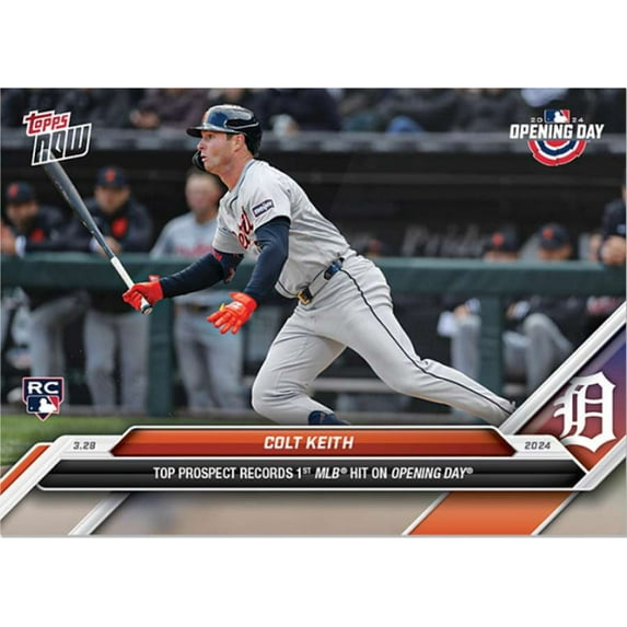 2024 Topps Now Baseball Colt Keith #10 (Rookie, Top Prospect Records 1st MLB Hit on Opening Day)