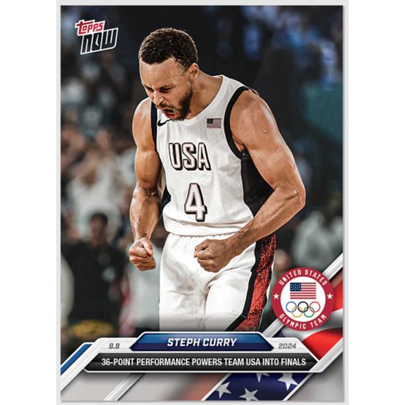 2024 Topps Now Stephen Curry #22 Team USA NBA Basketball Trading Card
