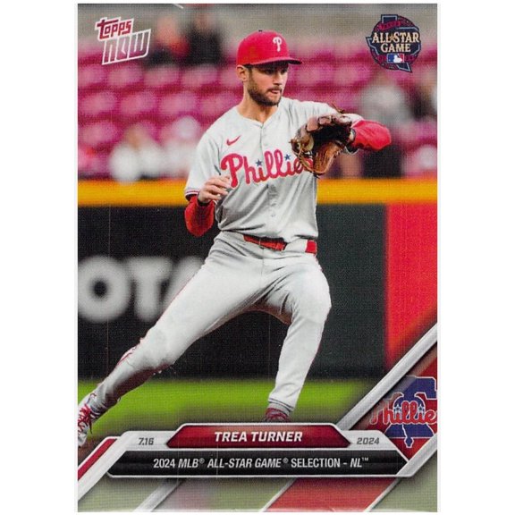 2024 Topps Now Trea Turner #ASG-TT Philadelphia Phillies MLB Baseball Trading Card