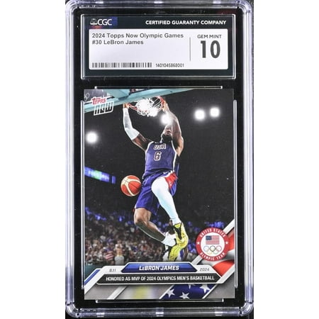 2024 Topps Now USA Olympic Games #30 LeBron James Card Graded CGC 10