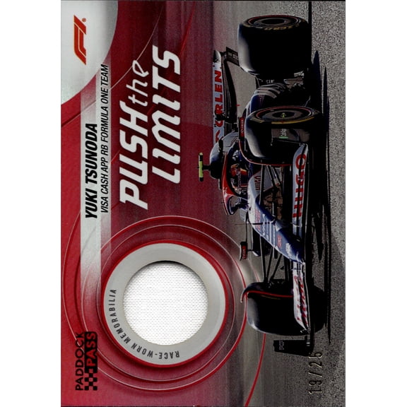 2024 Topps Paddock Pass Formula 1 Yuki Tsunoda #PLT-TSU /25 Race-Worn Memorabilia