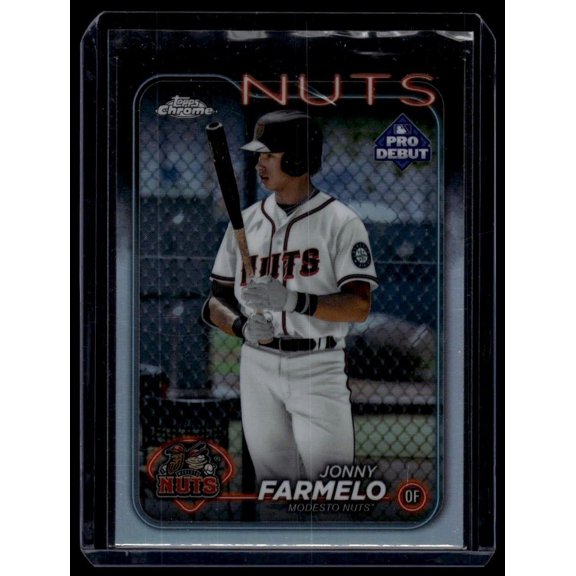 2024 Topps Pro Debut Chrome Jonny Farmelo #PDC-67 Baseball Card Modesto Nuts MLB BASEBALL Trading Card