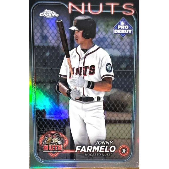 2024 Topps Pro Debut Chrome #PDC-67 Jonny Farmelo Near Mint Modesto Nuts Baseball Card Modesto Nuts MLB BASEBALL Trading Card