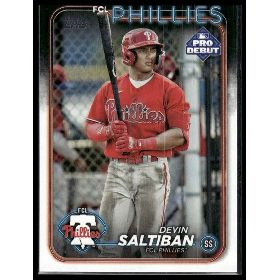 2024 Topps Pro Debut Devin Saltiban FCL Phillies Baseball Card PD-179